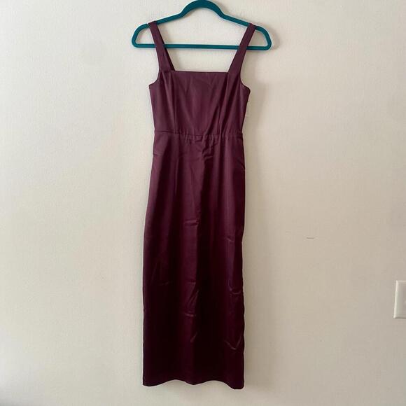 Abercrombie & Fitch Burgundy Midi Dress - Picture 2 of 7